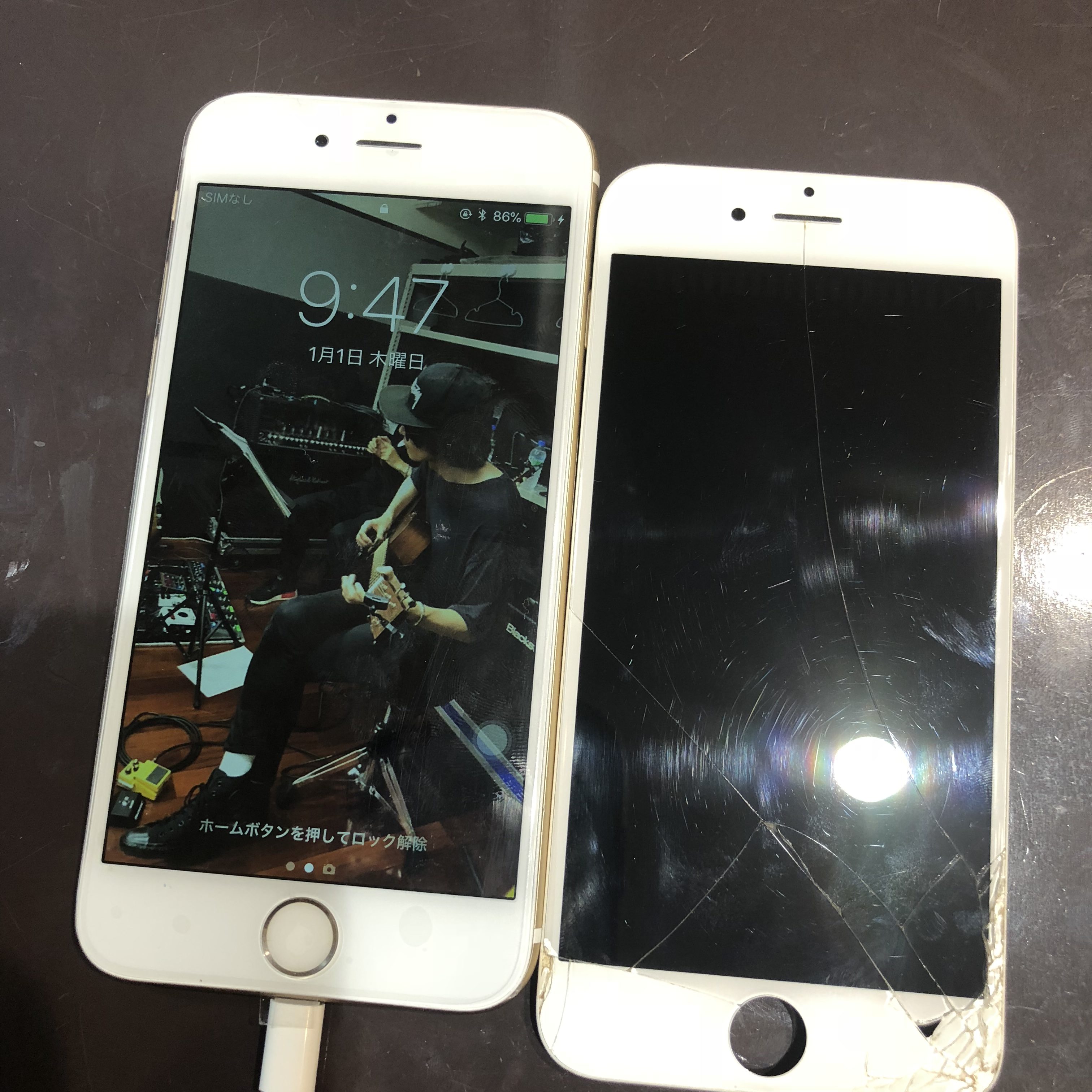 iphone6 <尼崎市からのお客様>画面割れているうえにバッテリーが…スマートクールつかしん店ならデータそのまま即日修理いたします！