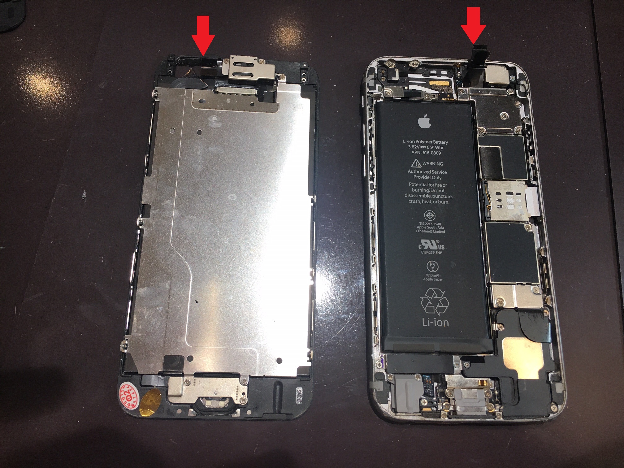 iPhone6 落として画面割れΣ(￣□￣|||)しかもパネルがとれちゃいました！（尼崎よりおこしのお客様）