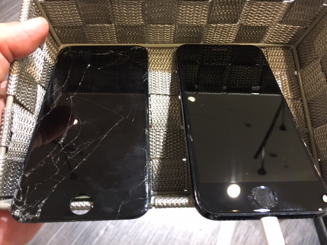 先日につづき２台目の修理にご来店。iPhone７の画面交換とガラスコーティング！