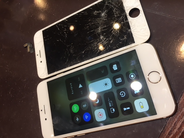 ガラスが粉々になったアイフォン６も即日修理！尼崎市の修理屋さんスマートクールです♪中のデータはそのまま！最短３０分で完了🎶お問い合わせ☎06-6421-1705[伊丹市よりお越しのお客様]