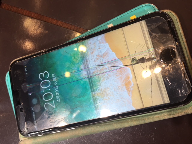 iPhone修理伊丹尼崎店　アイフォン6ｓ画面ホームボタン交換修理　伊丹市池尻よりお越しのお客さま