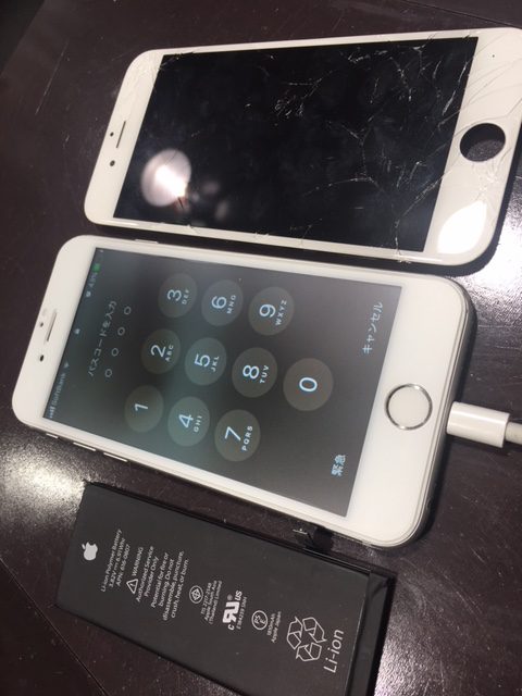 iphone6画面バッテリー交換　アイフォン修理伊丹尼崎店　川西市よりお越しのお客さま