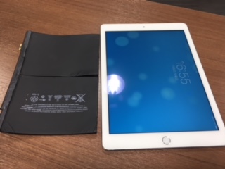 iPadAir2バッテリー交換　IPHONEアイパッド修理伊丹尼崎川西宝塚店　尼崎市田能よりお越しのお客様