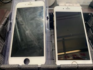 画面修理　フロントパネル故障　ガラス修理　iphone