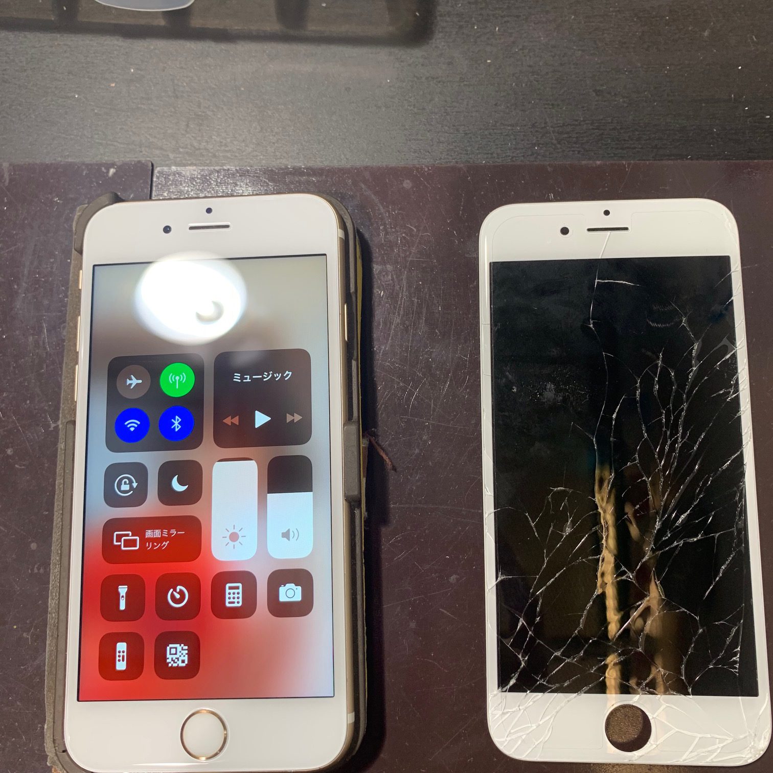 手帳型のケースにしてたのに…iPhone6s液晶ガラス割れ修理[宝塚市よりお越しのお客様]修理は最短で30分！駐車場は休日最大4時間無料の大型ショッピングモール内2階のアイフォン修理専門店スマートクール！✨TEL：072-767-1011