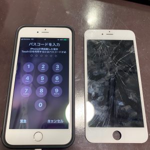 アイフォン６＋　plus　プラス　修理　ガラス　画面　パネル　液晶