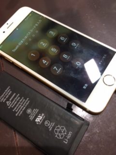 iPhone修理伊丹尼崎店　iPhone6ｓバッテリー交換　データそのまま　尼崎市武庫之荘よりお越しのお客様