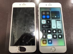 iPhone　ガラス割れ　修理