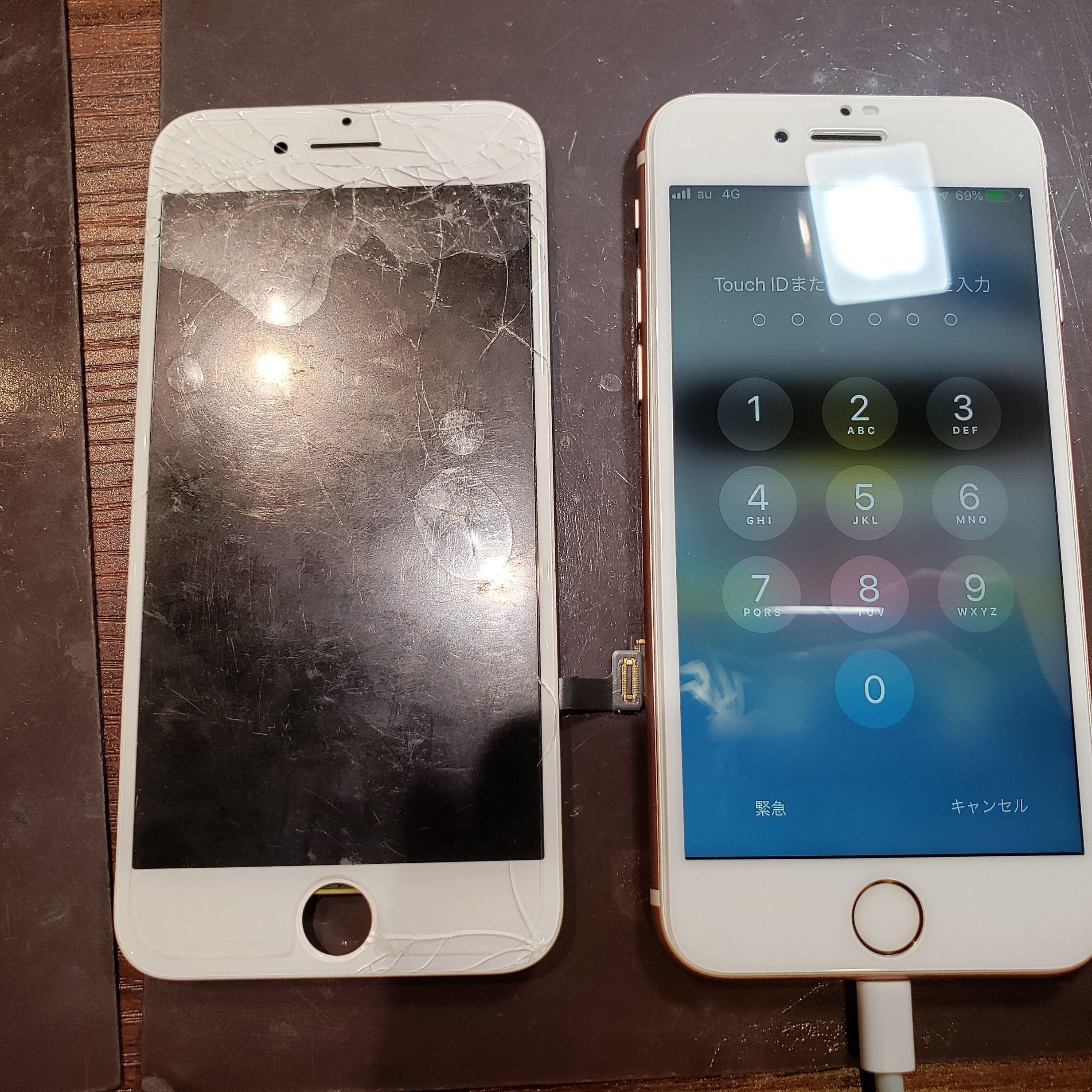 バキバキの画面でもお値段変わらず修理可能！iPhone6s画面修理【伊丹市よりお越しのお客様】TEL：072-767-1011