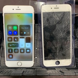 iPhone　アイフォン　iPhone6　液晶　ガラス　バキバキ　破損　割れ　故障　ボロボロ　粉砕　修理