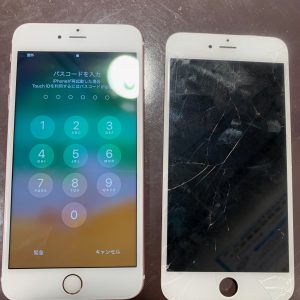 アイフォン　IPHONE　iPhone　６sp　6splus　画面　ガラス　破損　割れ　故障　バキバキ　
