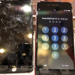 iPhone8＋画面交換とガラスコーティングつかしん限定超お得！