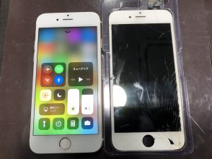 iPhone　ガラス割れ　修理