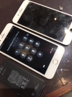iPhone7画面電池交換　アイフォン修理伊丹尼崎宝塚川西店　データそのまま　武庫之荘よりお越しのお客様
