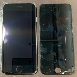 iPhone　アイフォン　画面　液晶　ガラス　割れ　破損　バキバキ　故障　修理　交換　６　6s