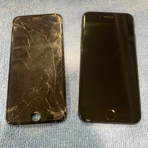 iPhone　アイフォン　修理　ガラス　液晶　パネル　故障　バキバキ　欠け　ヒビ