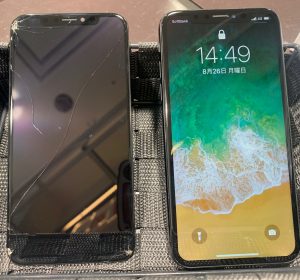 アイフォン　IPHONE　iPhone　X　テン　画面　ガラス　液晶　パネル　修理　破損　割れ　タッチ　故障　液晶エラー