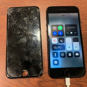 iPhone　アイフォン　画面　フロント　パネル　液晶　ガラス　衝撃　交換　割れ　ヒビ　バキバキ　