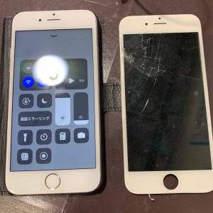 アイフォン　iPhone　IPHONE　6s　画面　ガラス　破損　故障　修理　バキバキ　割れ　欠け　ひび