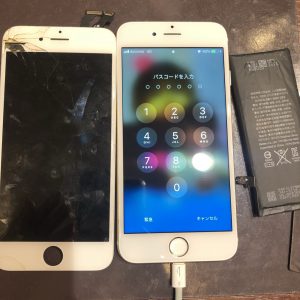 iphone6画面＆バッテリー交換