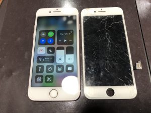 iPhone　ガラス割れ