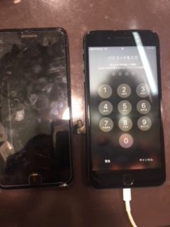 iphone8+画面交換修理　アイフォン修理伊丹尼崎川西宝塚市　宝塚市よりお越しのお客様