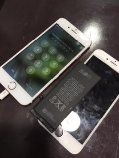 アイフォン修理伊丹店　買取も強化しております★iPhone6ｓ画面バッテリー同時交換　宝塚市よりお越しのお客さま