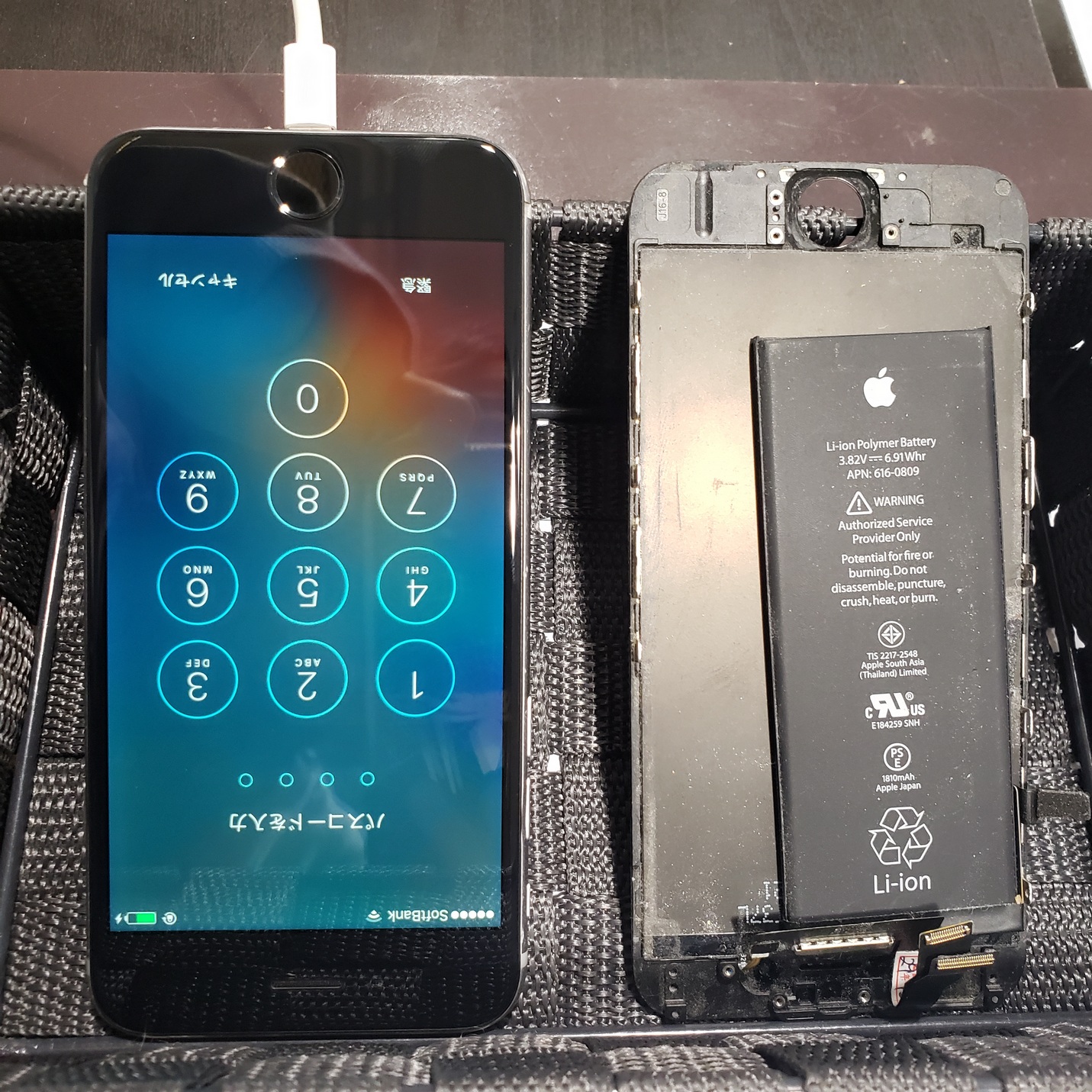 膨張したバッテリーの放置は危険です⚠ぜひ早めのお修理を！iPhone6s電池交換［尼崎川西伊丹宝塚］06-6421-1705