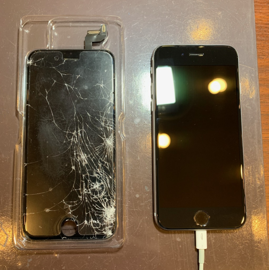 【iPhone６修理】バキバキの画面でお困りのお客様！最短約３０分～でお修理可能！予約無しでもすぐに受付可能！
