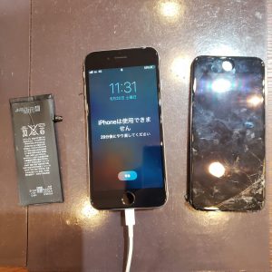 iPhone6s画面修理バッテリー交換