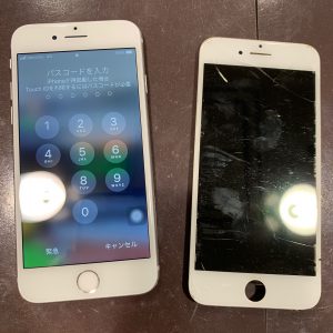 アイフォン　iPhone　7　セブン　画面　ガラス　破損　割れ　交換　修理