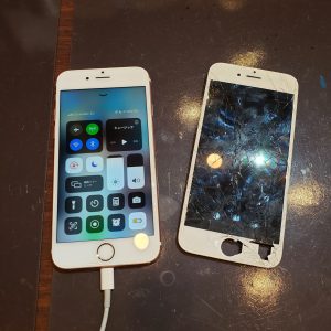 iPhone6s 画面交換修理 ガラスコーティング