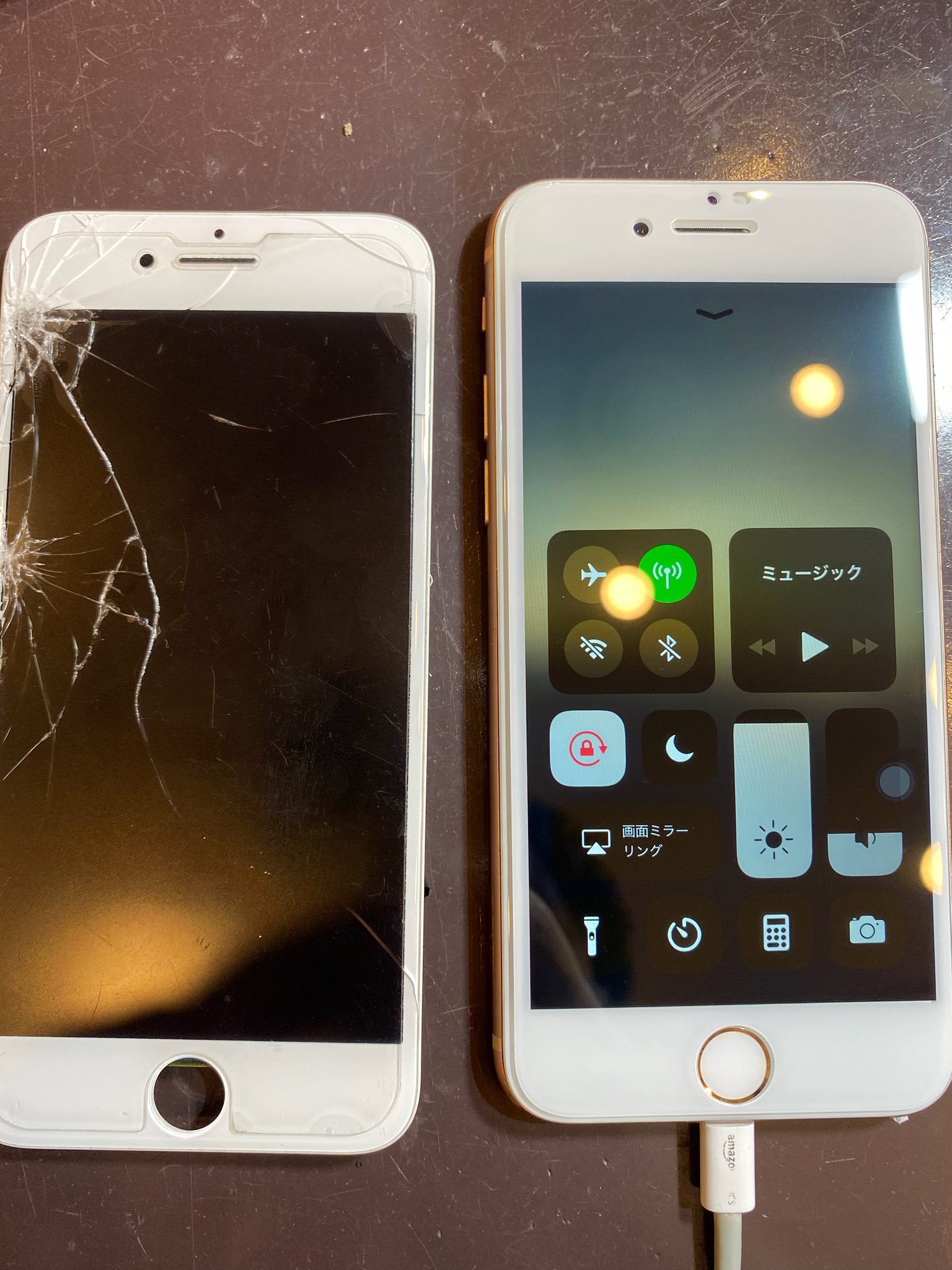iPhoneの画面がバキバキに、、、壊れたIphoneを最短30分で元通りに！　＜尼崎市からお越しのお客様＞ク