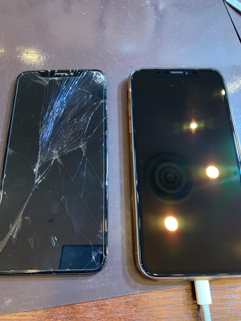 【iPhoneX　画面交換】ガラスが割れてタッチができない！！ミ