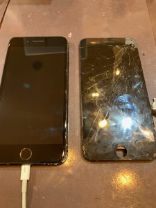 iPhone７plus　画面交換　修理