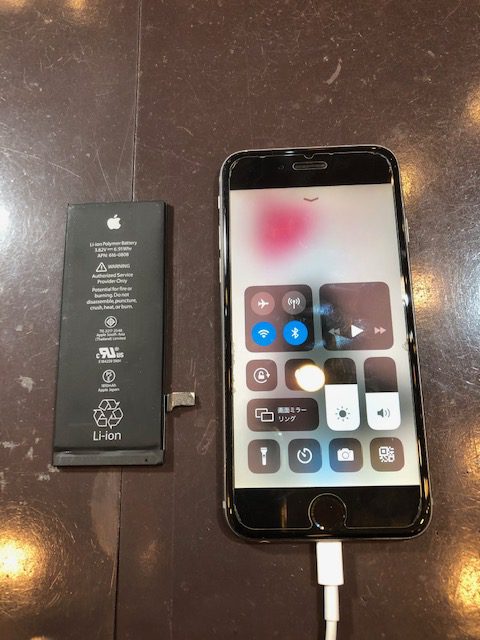 【iPhone６　バッテリー交換　伊丹市】急なシャットダウン、、バッテリーが劣化してるかも。。ミ
