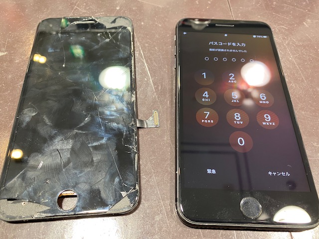 【川西市よりお越しのお客様】iPhoneSE２　画面破損交換ｍ