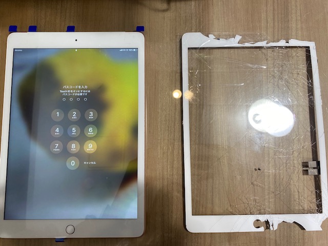 iPad７　画面ガラス破損交換【川西市よりご来店お客様】ｍ