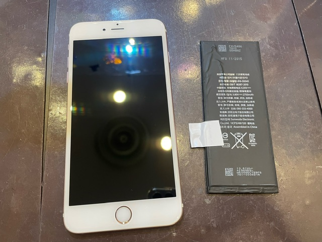 iPhone6splus　バッテリー交換　尼崎市よりご来店