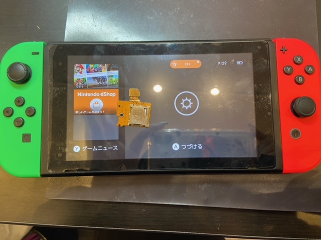 NintendoSwitchスイッチ　SDカードスロット交換　伊丹市よりお越しのお客様