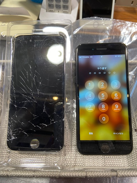 iPhoneSE第2世代　画面交換　伊丹市よりお越しのお客様