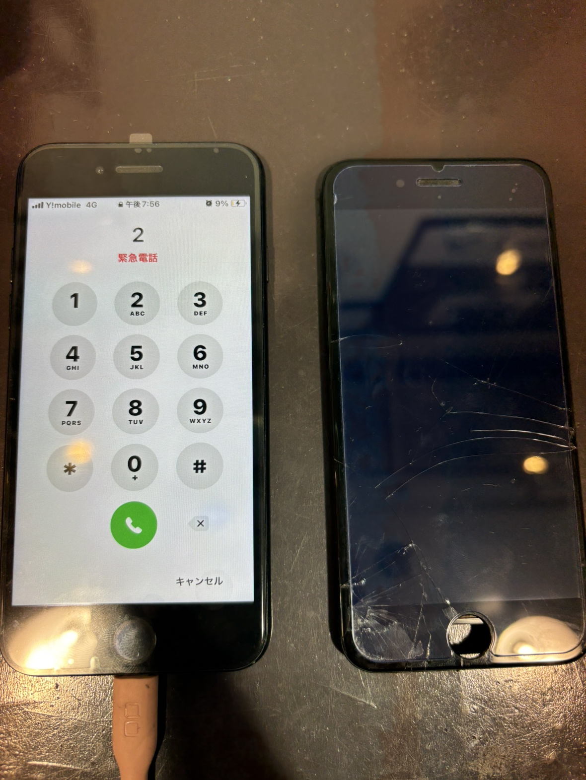 iPhoneSE第2世代　ガラス割れ修理　川西市よりお越しのお客様