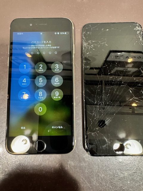 iPhoneSE第3世代　画面割れ　伊丹市よりお越しのお客様