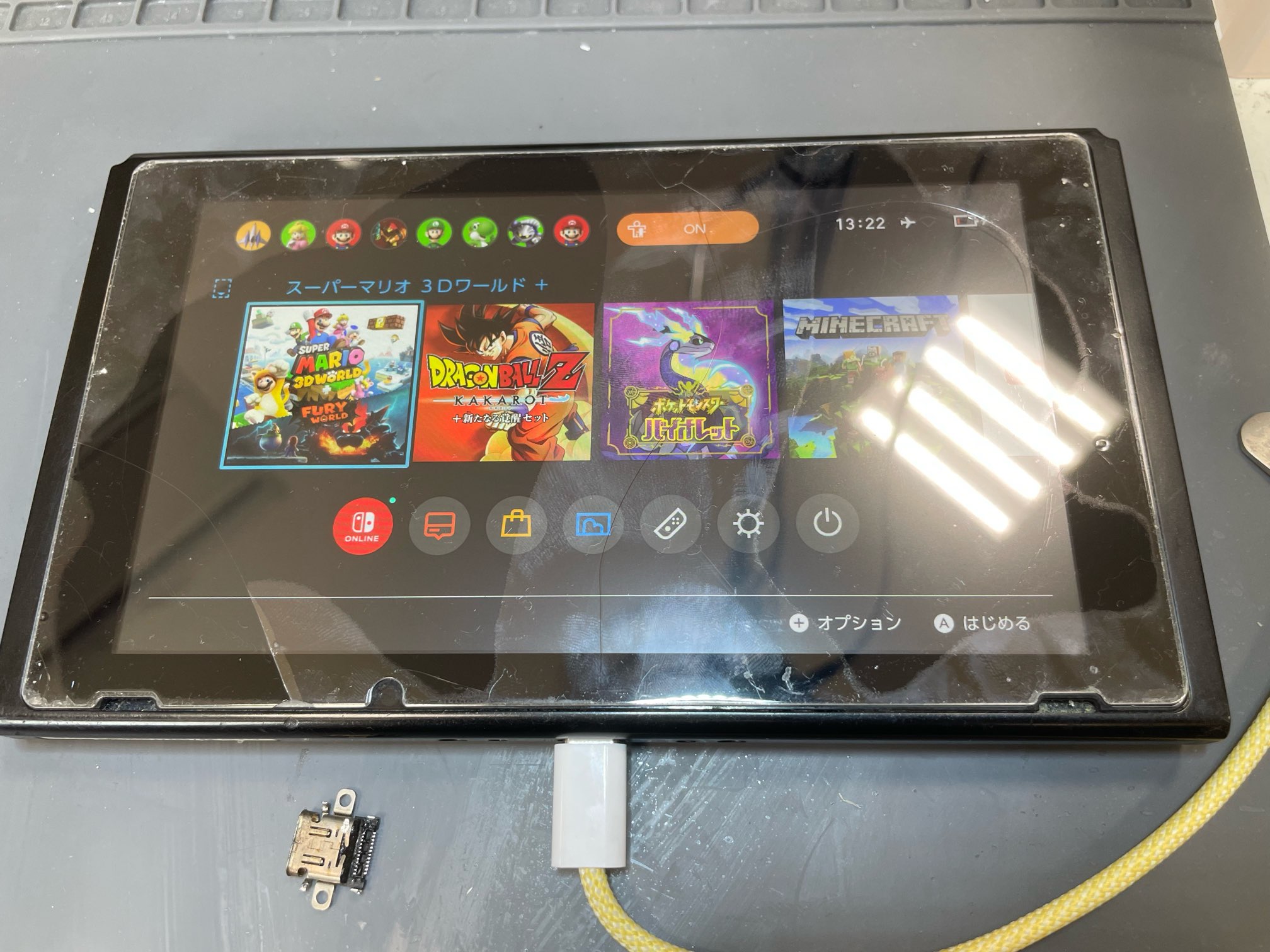 【イオンモール伊丹店】任天堂Switch 充電口修理 症状:充電ができない