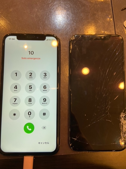 iPhoneX　画面交換　伊丹市よりお越しのお客様