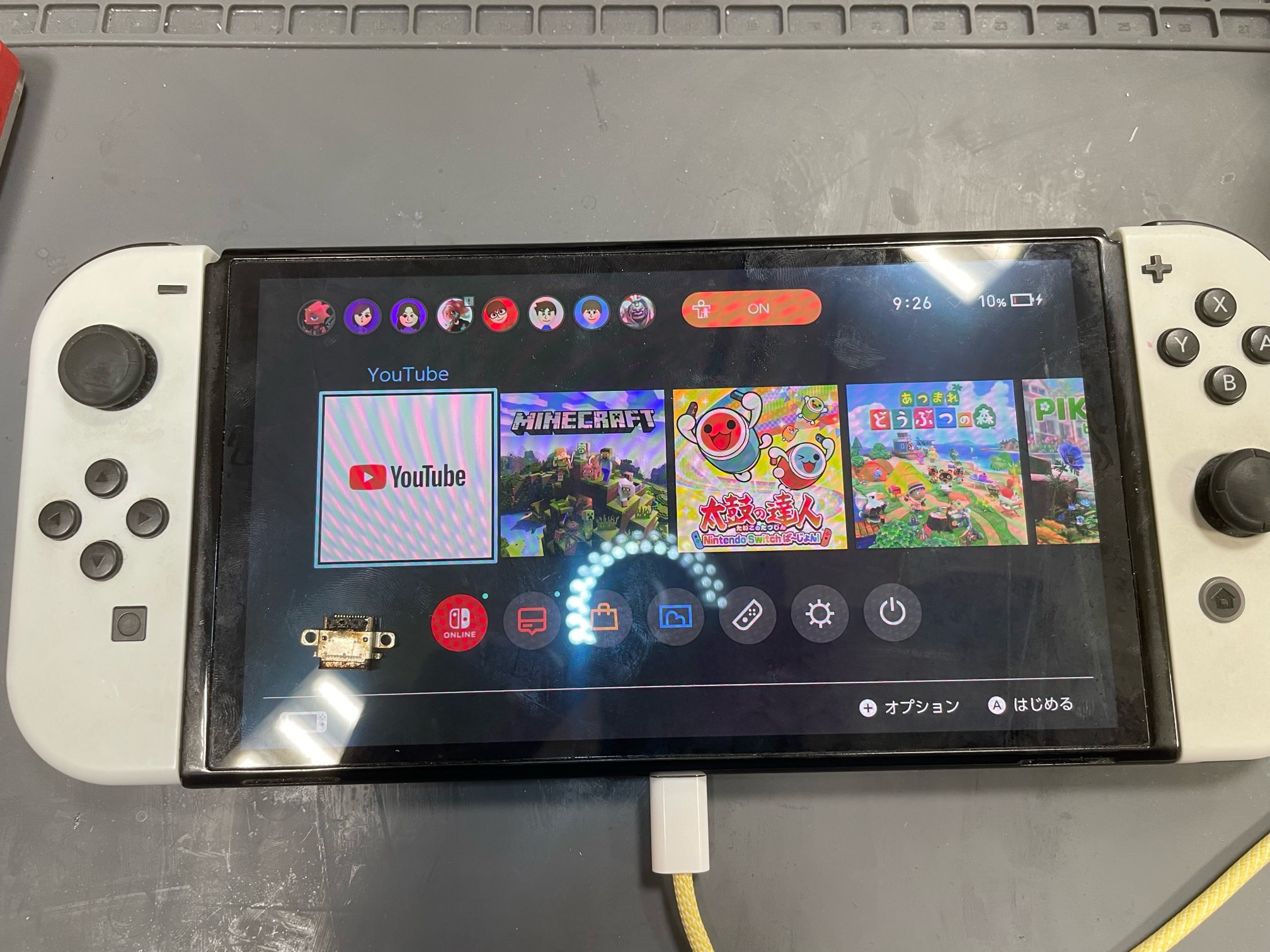 【イオンモール伊丹店】Switch 有機EL(OLED)モデル 充電口修理 症状:充電不可