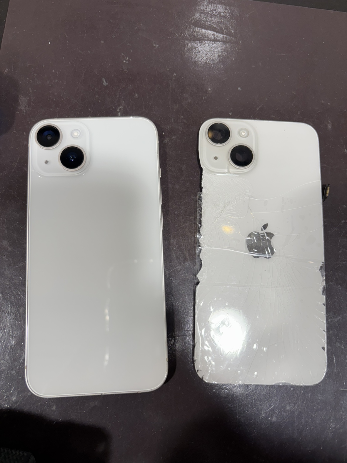 iPhone14　バックパネル交換　尼崎市よりお越しのお客様　背面ガラス割れ