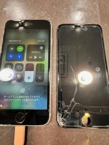 iPhoneSE第3世代の画面割れ