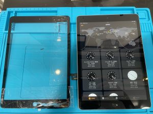 iPad9 ガラス割れ修理 状態比較