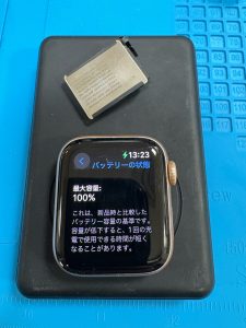 バッテリー交換 AppleWatchSE40mm 最大容量100%
